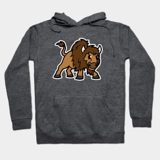 Bison Cartoon Animal Cartoon Island Hoodie